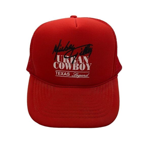 Vintage Mickey Gilley Urban Cowboy Texas Legend Mesh Trucker Snapback Hat Cap OS - Picture 2 of 14